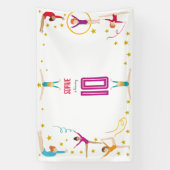 Acrobatics and gymnastics sport girl birthday spandoek (Verticaal)