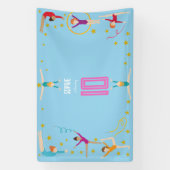 Acrobatics and gymnastics sport girl birthday spandoek (Verticaal)