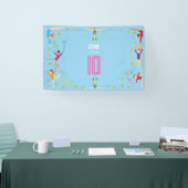 Acrobatics and gymnastics sport girl birthday spandoek (Beurs)