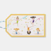 Acrobatiek leuke verjaardag kinder cadeaulabel (Achterkant Horizontaal)