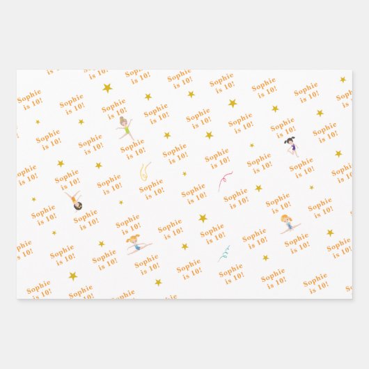 Acrobatiek leuke verjaardag kinder inpakpapier vel (Voorkant 3)