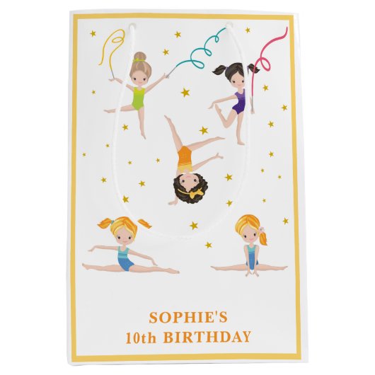 Acrobatiek leuke verjaardag kinder medium cadeauzakje (Voorkant)