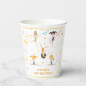 Acrobatiek leuke verjaardag kinder papieren bekers (Achterkant)