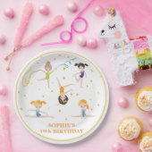 Acrobatiek leuke verjaardag kinder papieren bordje (Feest)