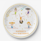 Acrobatiek leuke verjaardag kinder papieren bordje (Voorkant)