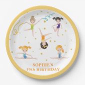 Acrobatiek leuke verjaardag kinder papieren bordje (Voorkant)