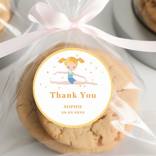 Acrobatiek leuke verjaardag kinder ronde sticker