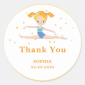 Acrobatiek leuke verjaardag kinder ronde sticker (Voorkant)