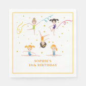 Acrobatiek leuke verjaardag kinder servet (Voorkant)