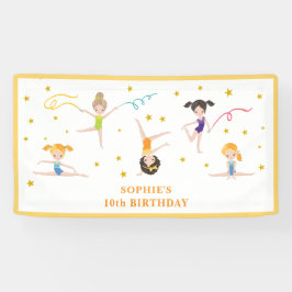 Acrobatiek leuke verjaardag kinder spandoek