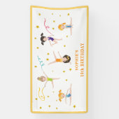 Acrobatiek leuke verjaardag kinder spandoek (Verticaal)