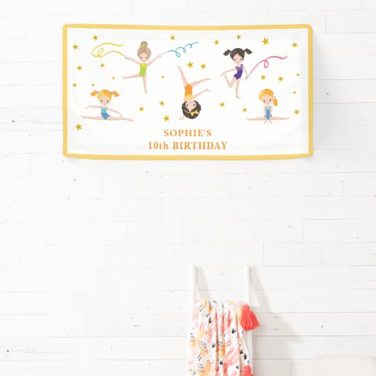 Acrobatiek leuke verjaardag kinder spandoek (Insitu)