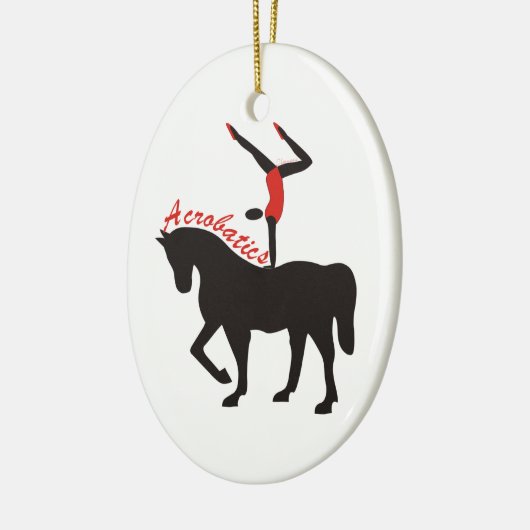 Acrobatiek te paard aangepast ornament (Links)