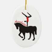 Acrobatiek te paard aangepast ornament (Voorkant)