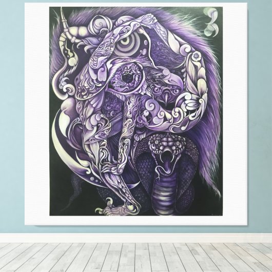 Acrobatisch in het nationale bos canvas afdruk (Insitu (Houten vloer))