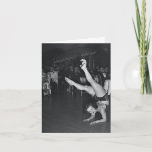 "acrobatische dame" Note Kaart (Voorkant)