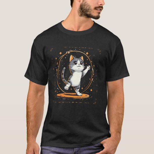 Acrobatische gymnaste Kat op Acrobatiek T-shirt (Voorkant)