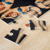 Acrobatische Vintage Pin-Ups Thunder_Cove Legpuzzel (Zijkant)