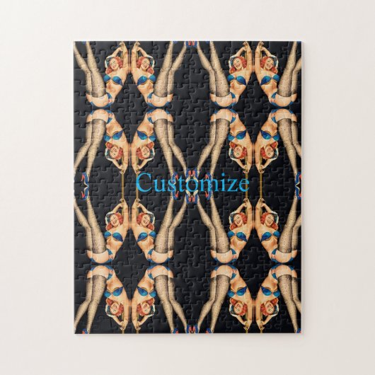 Acrobatische Vintage Pin-Ups Thunder_Cove Legpuzzel (Verticaal)
