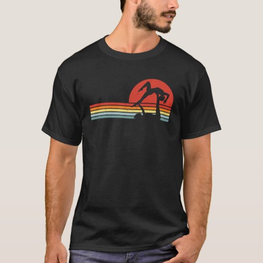 Acrobatische Yoga Retro T-shirt (Voorkant)