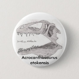 Acrocanthosaurus atokensis-toets ronde button 5,7 cm