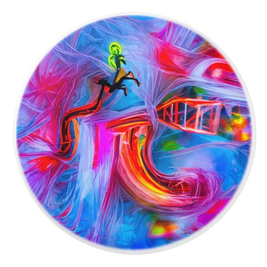 Acrofobie Keramische Knop (Voorkant)