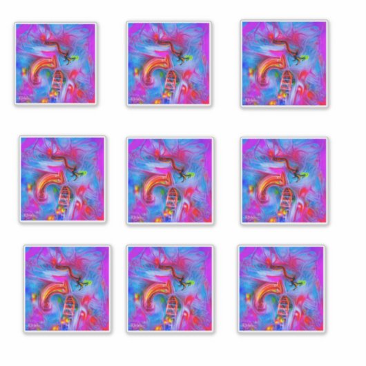 Acrofobie Sticker (Voorkant)