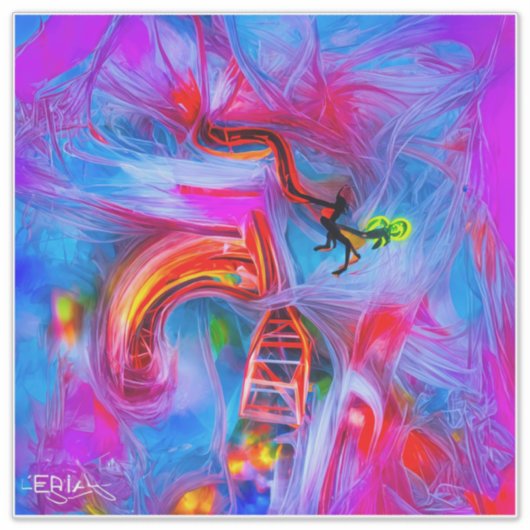 Acrofobie Sticker (Voorkant)