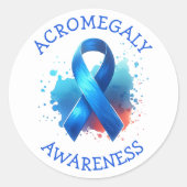 Acromegalie bewustzijnslint ronde sticker (Voorkant)