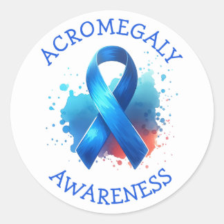 Acromegalie bewustzijnslint ronde sticker