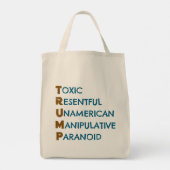  acroniem tegen Trump Tote Bag (Achterkant)