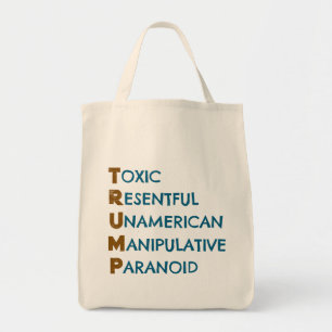 acroniem tegen Trump Tote Bag