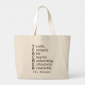 Acroniem voor leraren grote tote bag (Achterkant)