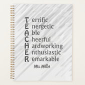 Acroniem voor lerarenbenaming grijs planner (Voorkant)