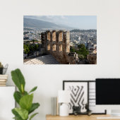 Acropolis Ancient ruïneert over Athene Poster (Thuiskantoor)