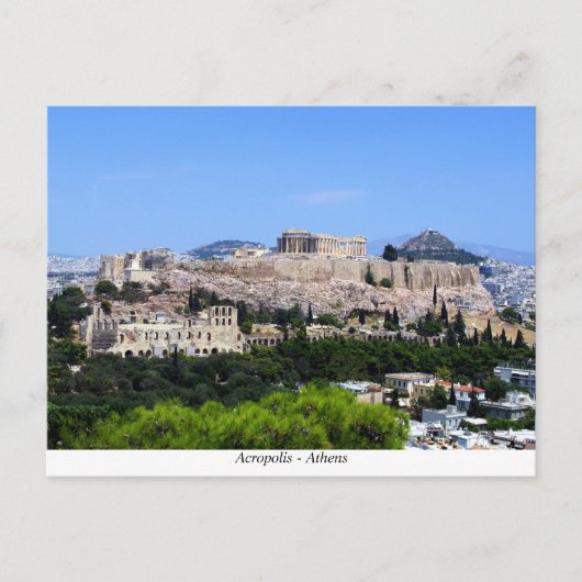 Acropolis - Athene Briefkaart (Voorkant)