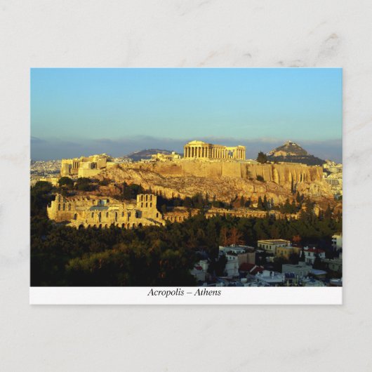 Acropolis - Athene Briefkaart (Voorkant)