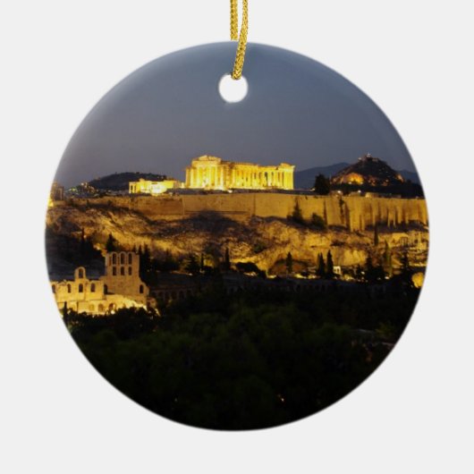 Acropolis - Athene Keramisch Ornament (Voorkant)