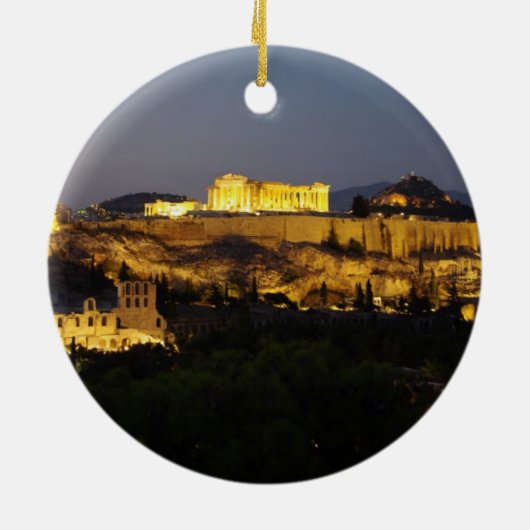 Acropolis - Athene Keramisch Ornament (Achterkant)