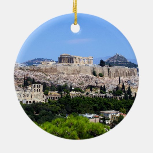Acropolis - Athene Keramisch Ornament (Achterkant)