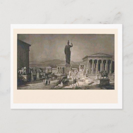 Acropolis, Athene, kunstenaars denken c. 1900 Briefkaart (Voorkant)