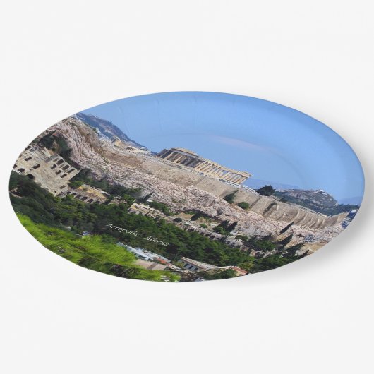 Acropolis - Athene Papieren Bordje (Gekanteld)
