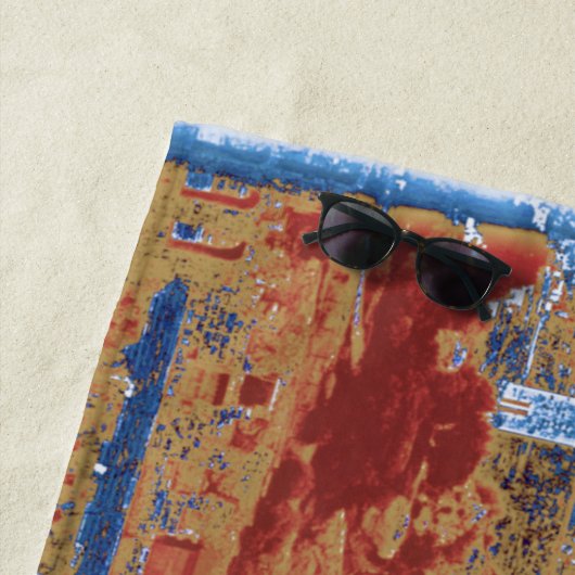 Acropolis Athens Blue Beach Towel Strandlaken (In situ)