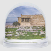 Acropolis Athens Cloudy Sky – Dramatic Greek Land Sneeuwbol (Achterkant)