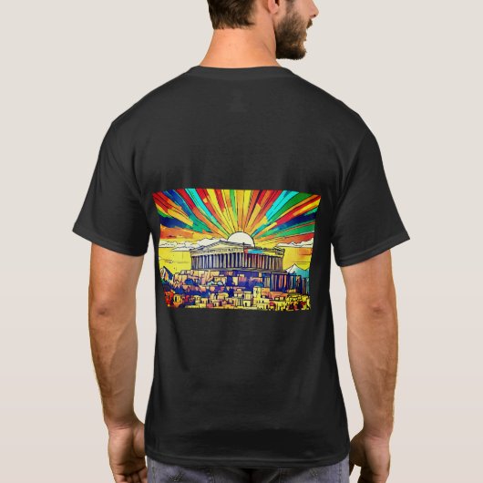 Acropolis Athens Glare T-shirt (Achterkant)
