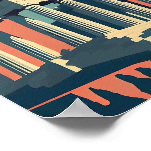 Acropolis Athens Grecce Minimalist art Poster (Hoek)