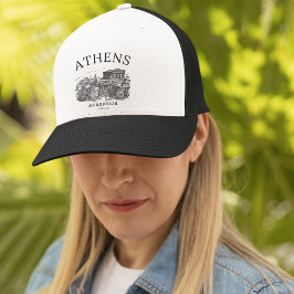 Acropolis Athens Grecce Vintage Land Scape Trucker Pet