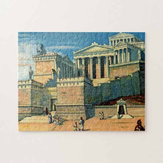 Acropolis Athens Griekenland. Jigzaag Puzzle Legpuzzel (Horizontaal)