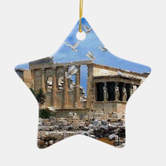 Acropolis Erechtheum Athens Griekenland Keramisch Ornament (Voorkant)