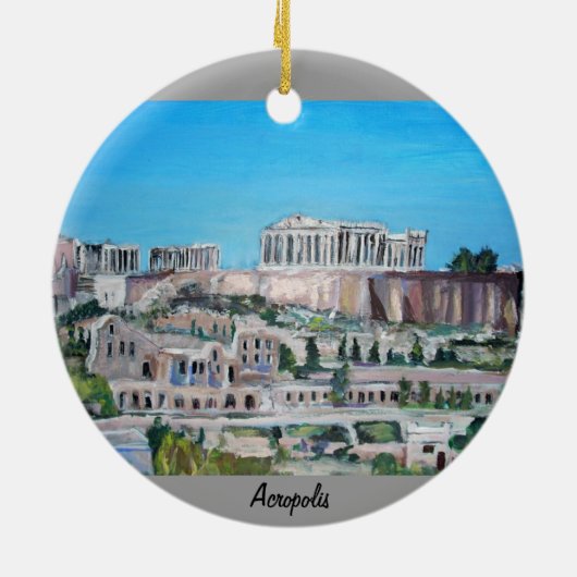 Acropolis, Griekenland Keramisch Ornament (Achterkant)